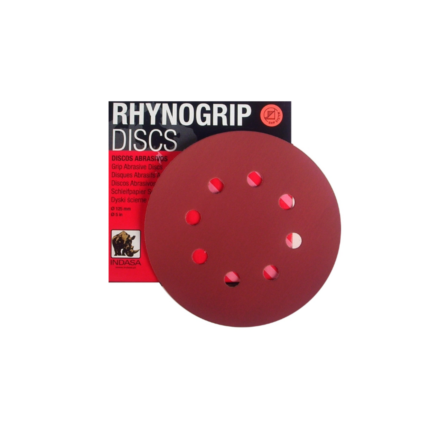 P40 Rhynogrip 125mm Sanding Disc 8 Hole (5pcs)