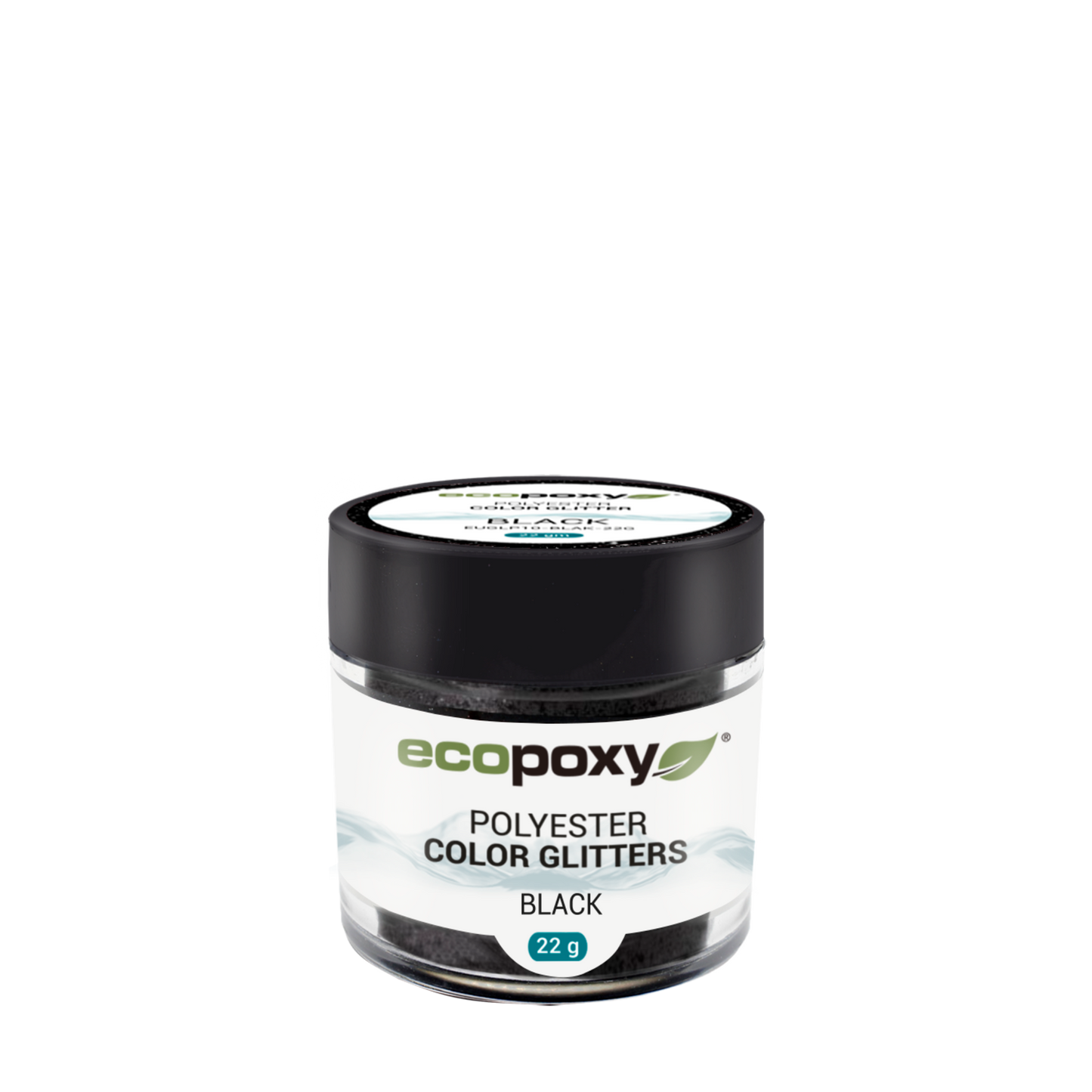 Polyester Color Glitter EcoPoxy Black - 22g