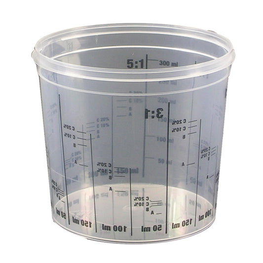 Clear Graduated Mixing Cups - 385ml (5pcs)